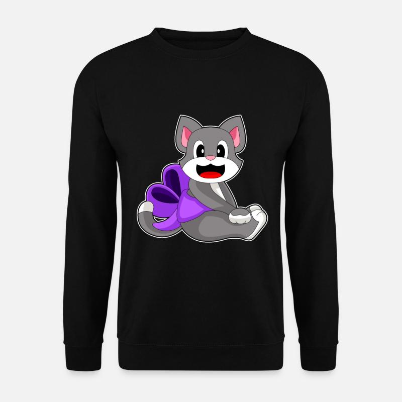 Cat Bow - Unisex Sweatshirt - black