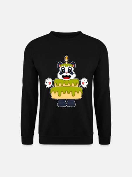 Gâteau d’anniversaire de panda - Sweat-shirt Unisexe - noir