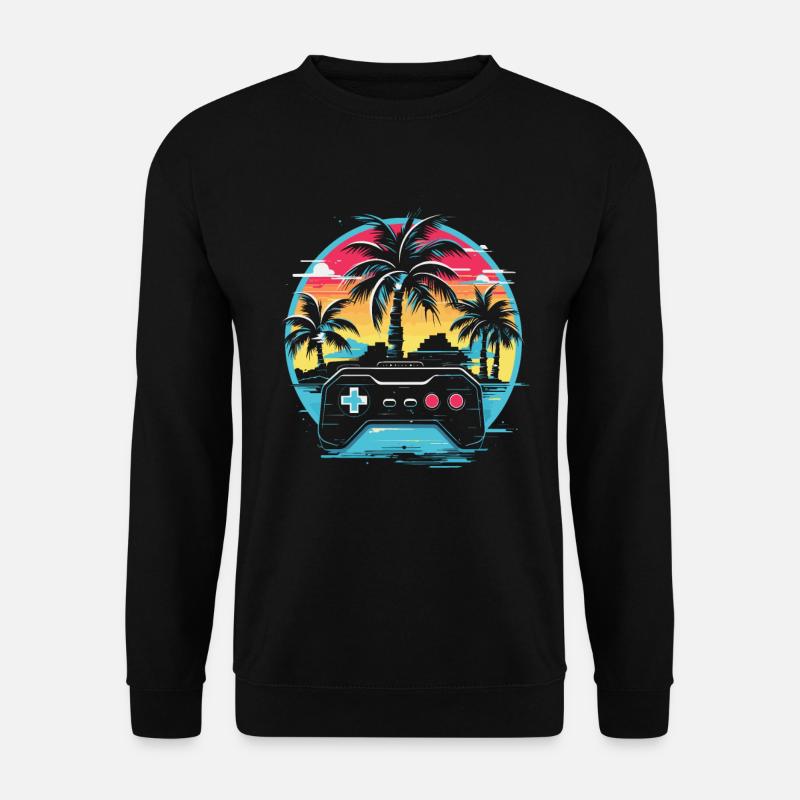 Videospiele Vaporwave - Unisex Pullover - Schwarz