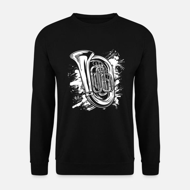 Lustige Tuba - Unisex Pullover - Schwarz