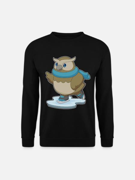 Eule Eislaufen Schlittschuhe - Unisex Pullover - Schwarz