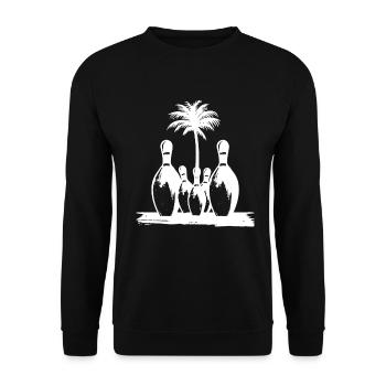 Dessin de bowling - Sweat-shirt Unisexe - noir - Devant - Alina (178cm) & Michal (187cm)