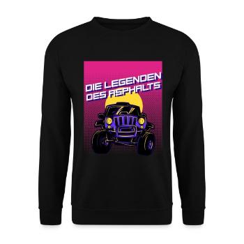 Die Legenden des Asphalts - Unisex Pullover - Schwarz - Vorne - Alina (178cm) & Michal (187cm)