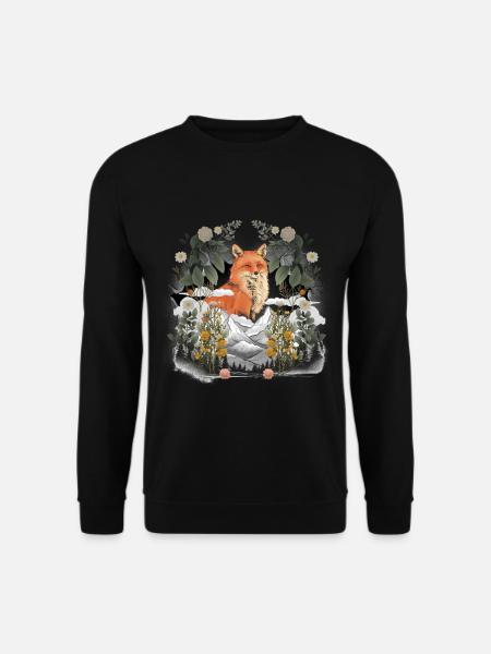 Natur Gebirge Berge Fuchs Füchse Naturliebhaber - Unisex Pullover - Schwarz