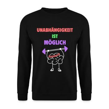 Independence is possible - Unisex Sweatshirt - black - Front - Alina (178cm) & Michal (187cm)