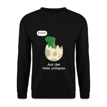 Slip out of the shell - Unisex Sweatshirt - black - Front - Alina (178cm) & Michal (187cm)