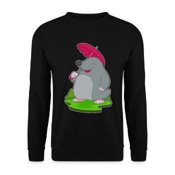 Mole Umbrella - Unisex Sweatshirt - black - Front - Alina (178cm) & Michal (187cm)