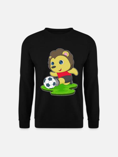 Löwe Fußballspieler Fußball - Unisex Pullover - Schwarz