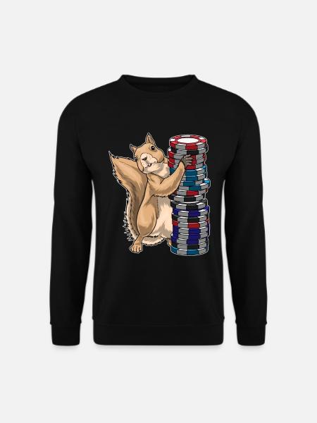 Erdmännchen Poker Pokerchips - Unisex Pullover - Schwarz
