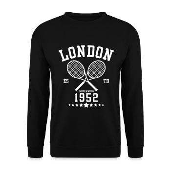 Vintage Tennis London Established 1952 - Unisex Sweatshirt - black - Front - Alina (178cm) & Michal (187cm)