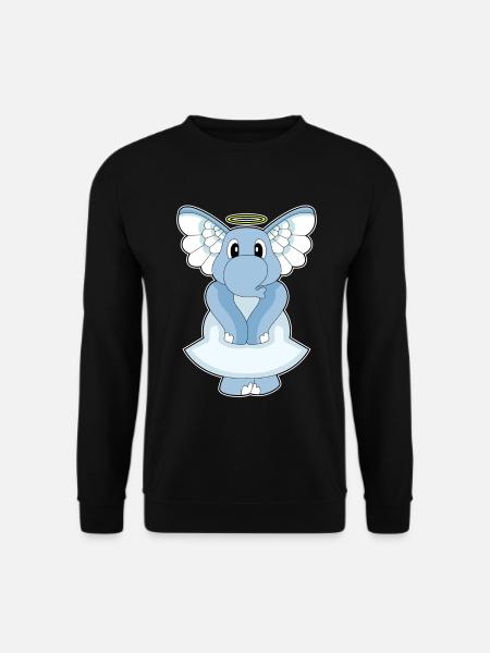 Elephant Angel Wings - Unisex Sweatshirt - black