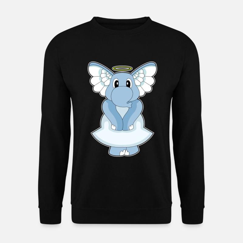 Éléphant Ange Ange Ailes - Sweat-shirt Unisexe - noir