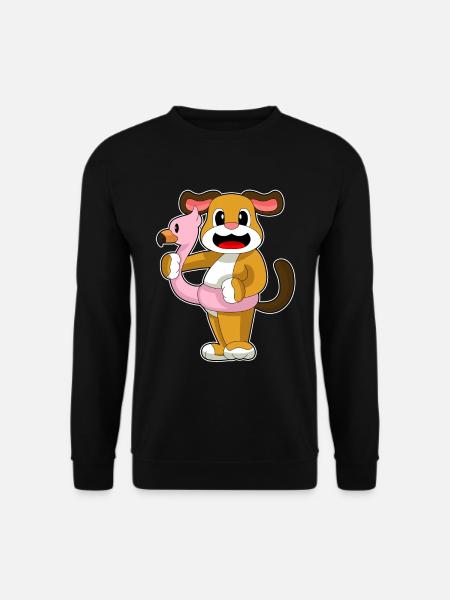 Dog Flamingo - Unisex Sweatshirt - black
