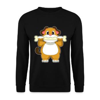 Os de chien - Sweat-shirt Unisexe - noir - Devant - Alina (178cm) & Michal (187cm)