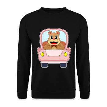 Bear Car - Unisex Sweatshirt - black - Front - Alina (178cm) & Michal (187cm)