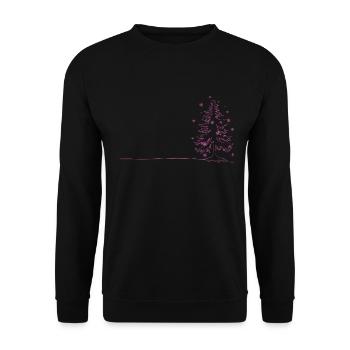 WEIHNACHTEN WEIHNACHTSBAUM FROHE WEIHNACHT FRAUEN - Unisex Pullover - Schwarz - Vorne - Alina (178cm) & Michal (187cm)