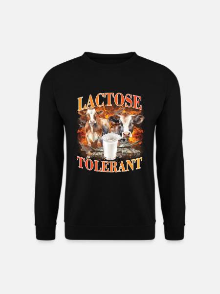 Lactose Tolerant Meme - Unisex Sweatshirt - black