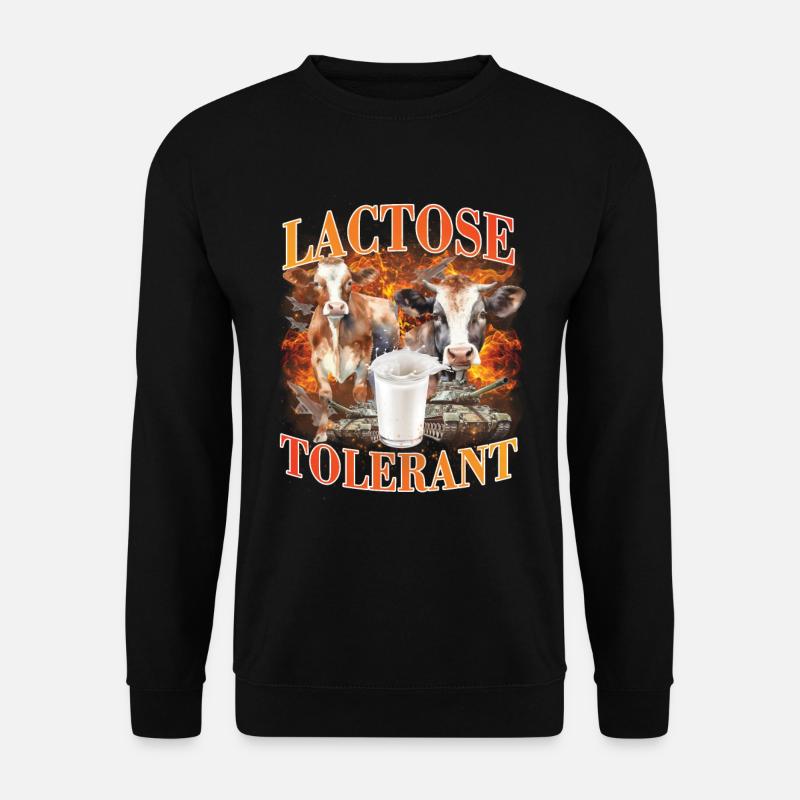 Lactose Tolerant Meme - Unisex Sweatshirt - black