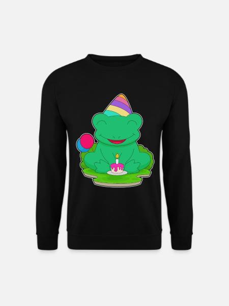 Frog Birthday Party Hat - Unisex Sweatshirt - black