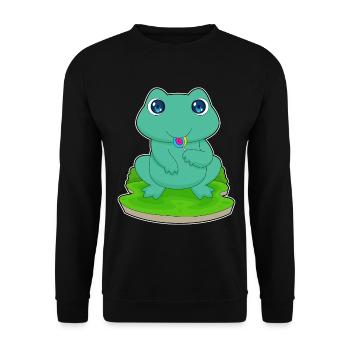 Frosch Lutscher - Unisex Pullover - Schwarz - Vorne - Alina (178cm) & Michal (187cm)