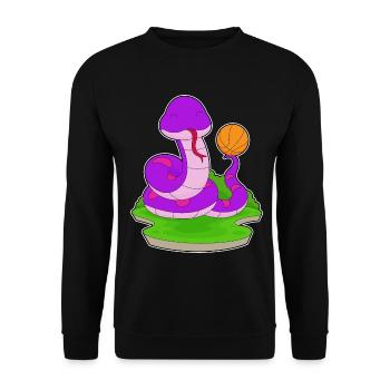 Serpent Basketteur Basketteur - Sweat-shirt Unisexe - noir - Devant - Alina (178cm) & Michal (187cm)