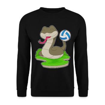 serpent joueur de volley-ball volley-ball - Sweat-shirt Unisexe - noir - Devant - Alina (178cm) & Michal (187cm)