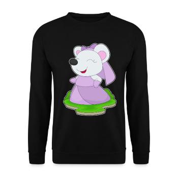 Maus Braut Schleier Hochzeit - Unisex Pullover - Schwarz - Vorne - Alina (178cm) & Michal (187cm)