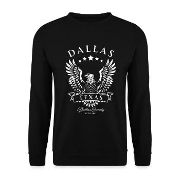 Dallas Texas American Vintage Eagle - Unisex Sweatshirt - black - Front - Alina (178cm) & Michal (187cm)