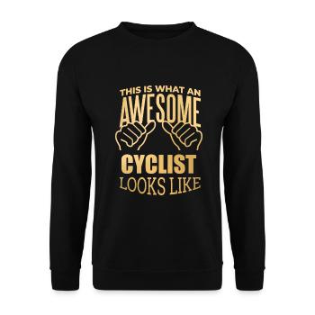 Radfahren - Unisex Pullover - Schwarz - Vorne - Alina (178cm) & Michal (187cm)