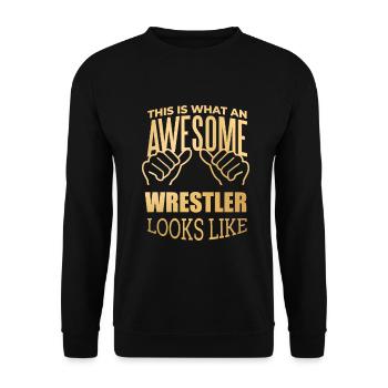 Wrestling - Unisex Sweatshirt - black - Front - Alina (178cm) & Michal (187cm)