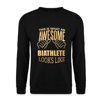 biathlon - Sweat-shirt Unisexe - noir - Devant - Alina (178cm) & Michal (187cm)
