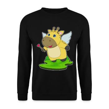 Baguette de fée girafe - Sweat-shirt Unisexe - noir - Devant - Alina (178cm) & Michal (187cm)