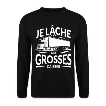 Je lâche des grosses caisses - Sweat-shirt Unisexe - noir - Devant - Alina (178cm) & Michal (187cm)