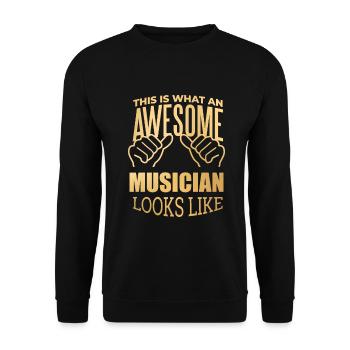 Music - Unisex Sweatshirt - black - Front - Alina (178cm) & Michal (187cm)