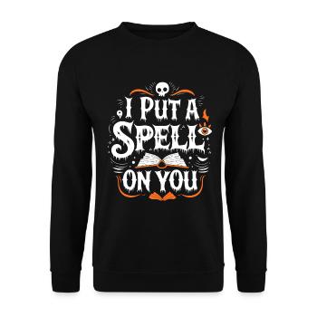 J’ai mis un sort sur toi Halloween Costume de sorcière drôle - Sweat-shirt Unisexe - noir - Devant - Alina (178cm) & Michal (187cm)