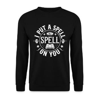 J’ai mis un sort sur toi sorcière drôle costume d’Halloween - Sweat-shirt Unisexe - noir - Devant - Alina (178cm) & Michal (187cm)