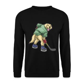 Labrador Hockey Hockey Sticks - Sweat-shirt Unisexe - noir - Devant - Alina (178cm) & Michal (187cm)
