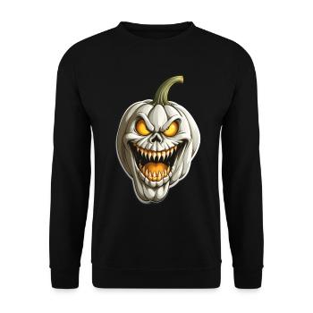 Spooky Pumpkin Clown - Unisex Sweatshirt - black - Front - Alina (178cm) & Michal (187cm)