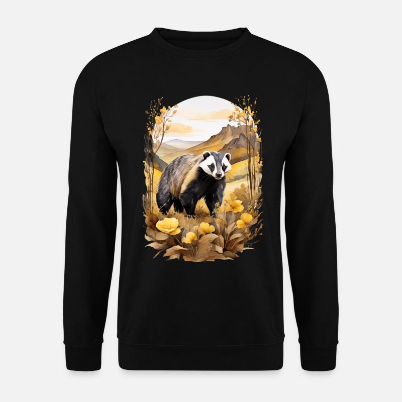 Badger in the mountains - Unisex Sweatshirt - black