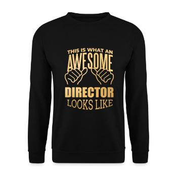 Director - Unisex Sweatshirt - black - Front - Alina (178cm) & Michal (187cm)