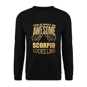 Skorpion - Unisex Pullover - Schwarz - Vorne - Alina (178cm) & Michal (187cm)