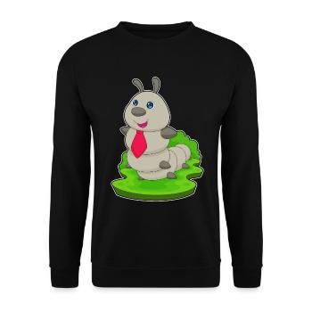 Raupe Krawatte - Unisex Pullover - Schwarz - Vorne - Alina (178cm) & Michal (187cm)