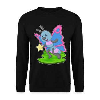 Butterfly Star - Unisex Sweatshirt - black - Front - Alina (178cm) & Michal (187cm)
