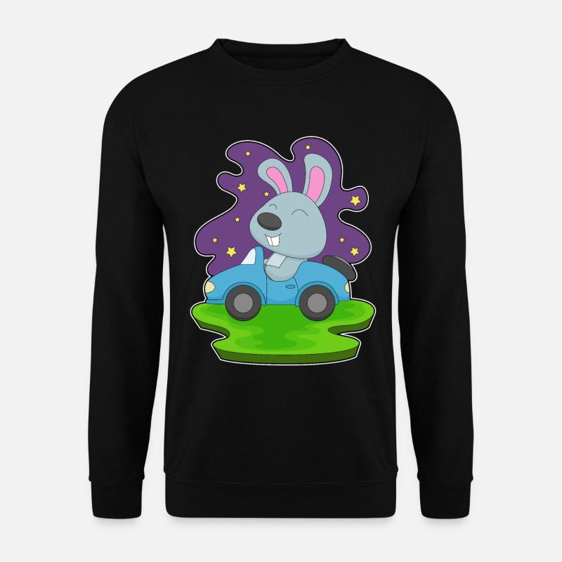 Voiture Lapin - Sweat-shirt Unisexe - noir