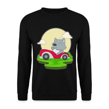 Cat Car - Unisex Sweatshirt - black - Front - Alina (178cm) & Michal (187cm)