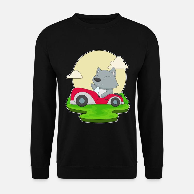 Katze Auto - Unisex Pullover - Schwarz