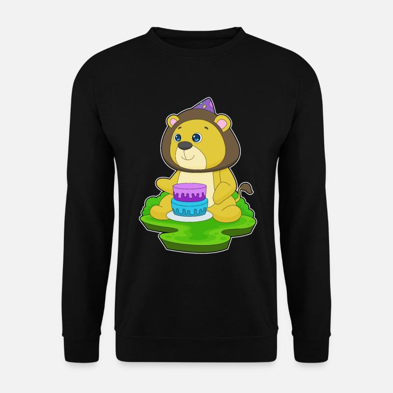 Gâteau d’anniversaire Lion - Sweat-shirt Unisexe - noir