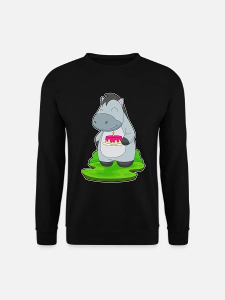 Gâteau d’anniversaire cheval - Sweat-shirt Unisexe - noir