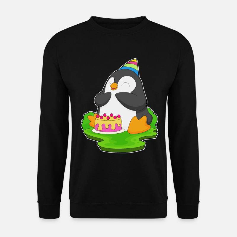 Penguin Birthday Cake - Unisex Sweatshirt - black