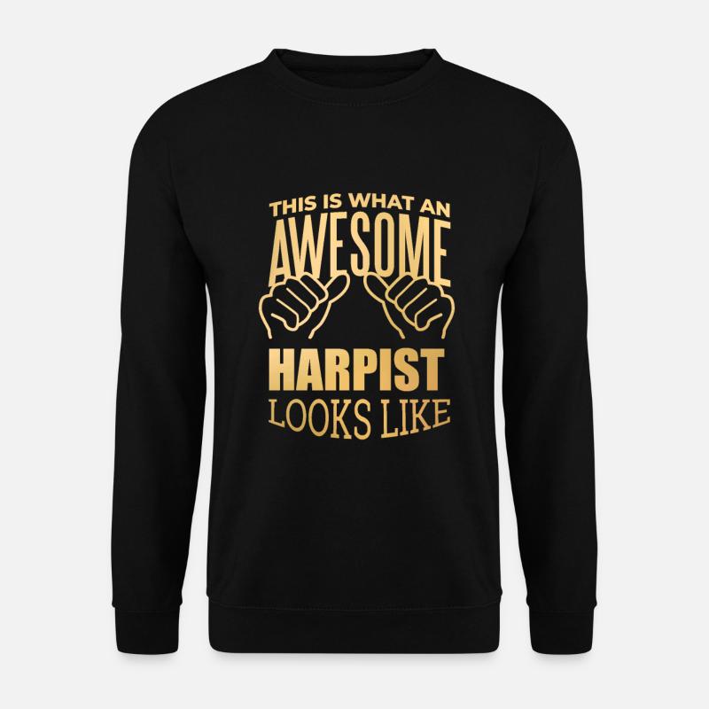 Harfe - Unisex Pullover - Schwarz